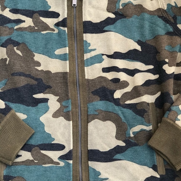 🌺🌺J.Crew knitted camo bomber cardigan 🌺🌺 - Picture 10 of 15